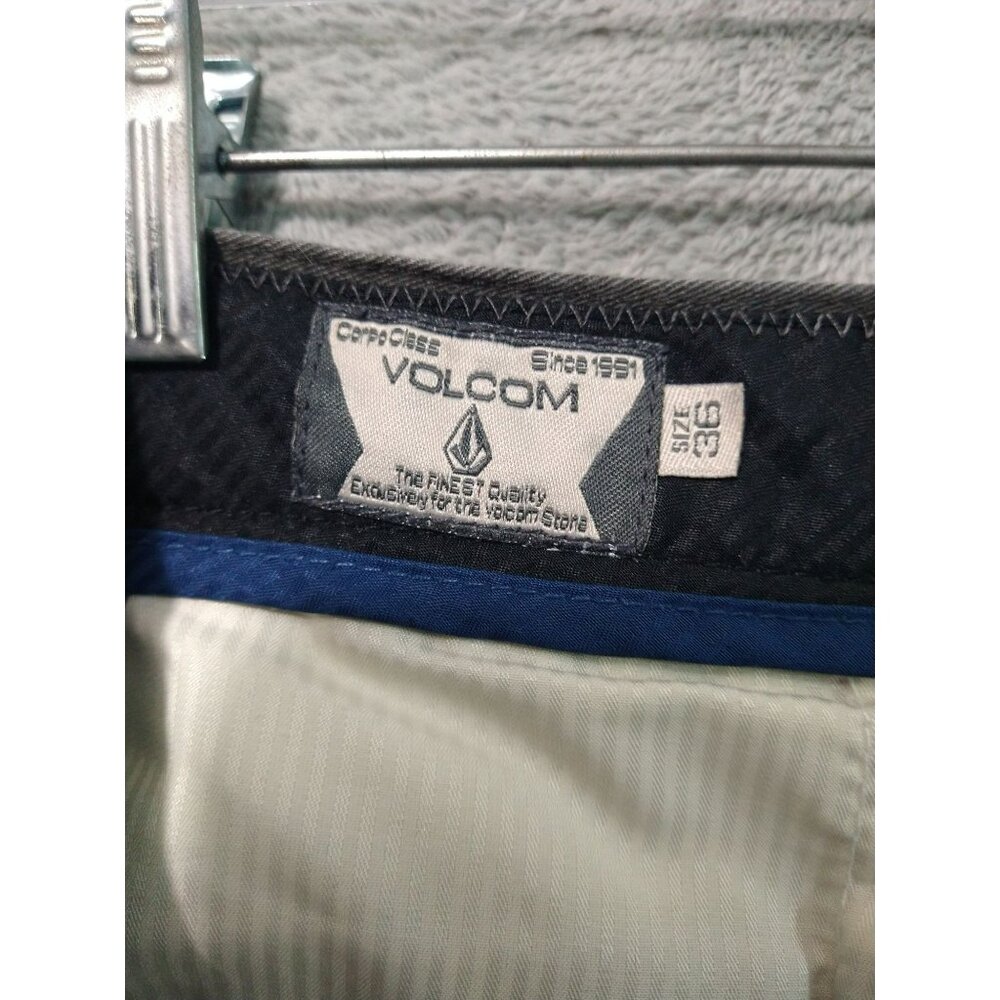 Volcom Shorts Mens 36 x 10 Gray Vmonty Stretch Chino Flat Front Skater Surf - Picture 7 of 9